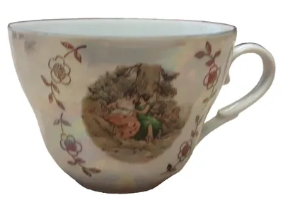 KAHLA Tasse Porzellan Romantisch Blumenmuster Weiß Made in GDR