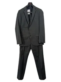 HUGO BOSS Herren Anzug Gr. 46 Grau Wolle Business Sakko Hose 1