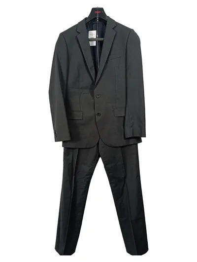 HUGO BOSS Herren Anzug Gr. 46 Grau Wolle Business Sakko Hose