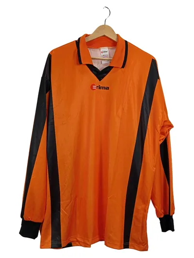 ERIMA Fußball Trikot Herren Langarm Orange Schwarz Gr. L/XL