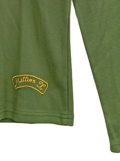 Million X Rollkragenpullover Kinder Gr. 152 Grün Langarm Basic