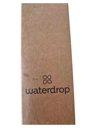 Waterdrop Edelstahl Trinkhalme Set 2 Stück mit Reinigungsbürste Schwarz
