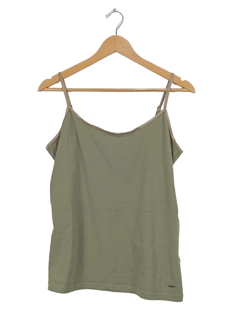 Casa Blanca Damen Unterhemd Trägertop Oliv Gr. XL Baumwolle Basic 1