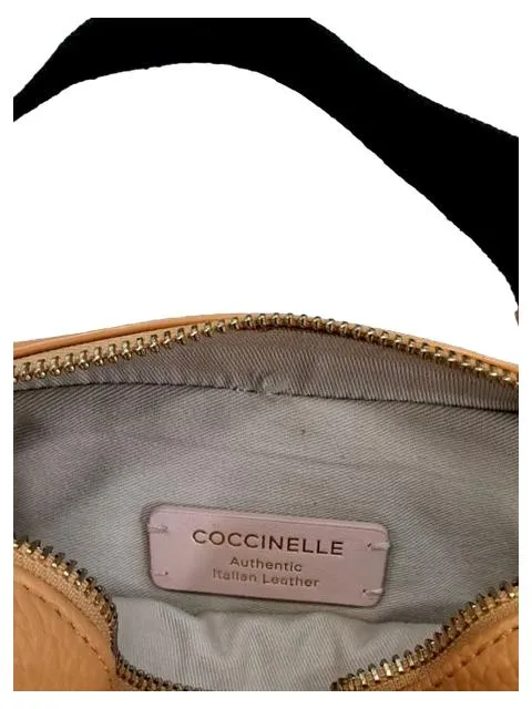 Coccinelle Damen Umhängetasche Leder Braun Crossbody Freizeit 19x13cm 6