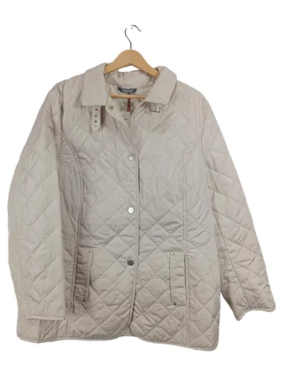 Adagio Damen Steppjacke Gr. 42/XL Beige Klassisch Übergangsjacke
