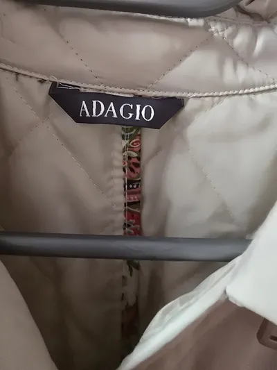 Adagio Damen Steppjacke Gr. 42/XL Beige Klassisch Übergangsjacke