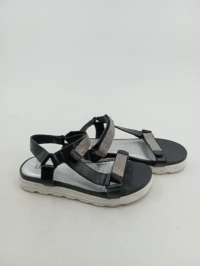 LIU JO Sandalen Damen Gr. 36 Schwarz Glamourös mit Strasssteinen