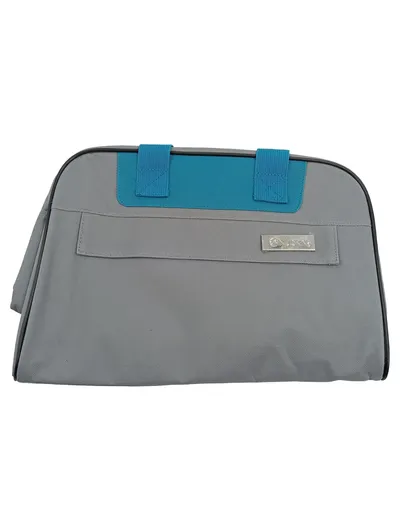 Nu Skin Umhängetasche Laptoptasche Grau Türkis Polyester 36x27cm