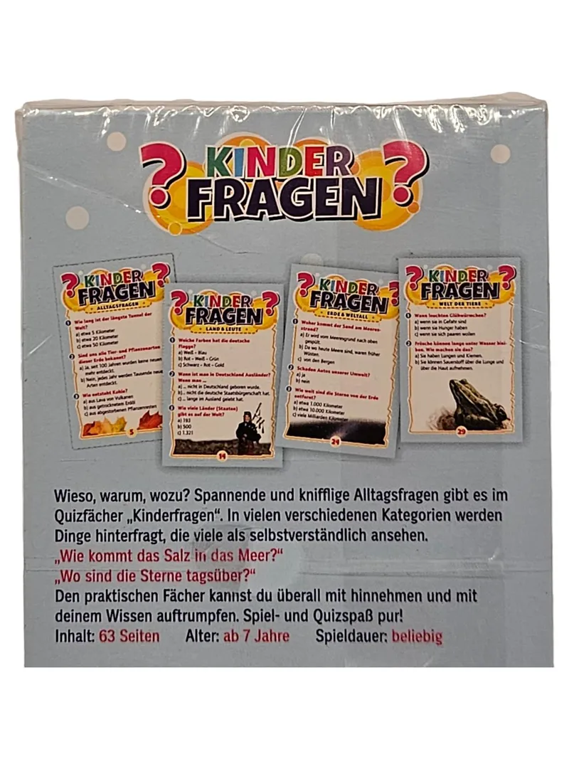ASS Altenburger Kinder Fragen Quizfächer Lernspiel Wieso Weshalb Warum ab 7 3