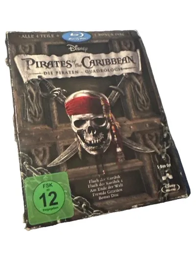 Pirates of the Caribbean Quadrologie Blu-Ray 5-Disc-Set Disney Johnny Depp