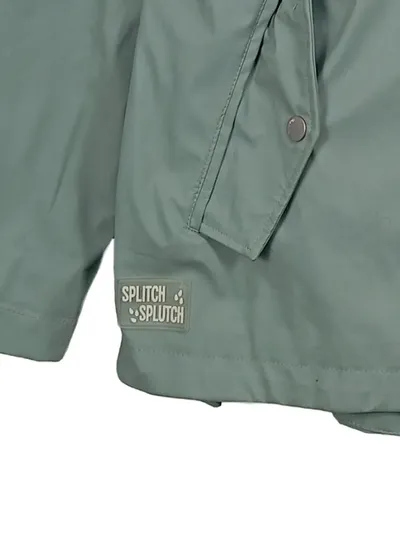 Splitch Splutch Kinder Regenjacke Mädchen Gr. 158 Grün Kapuze