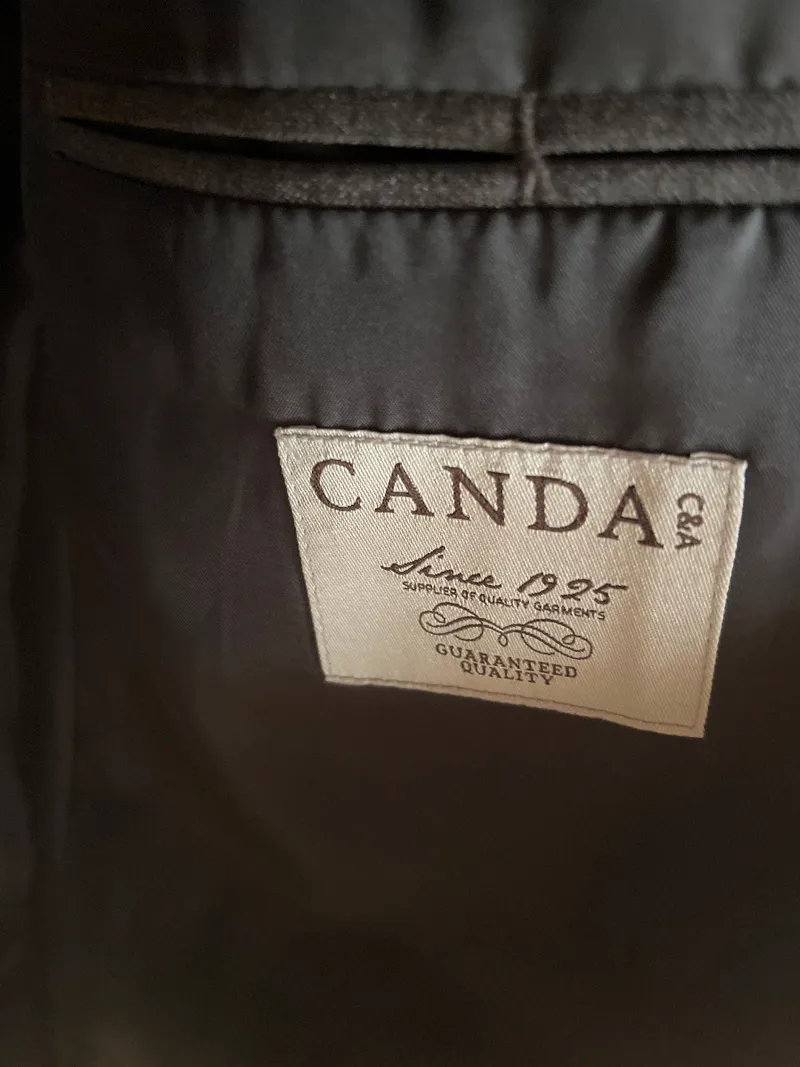 CANDA Herren Sakko Gr. 50 Grau Klassisch Business Jacke Polyester 4