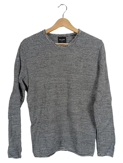 ONLY & SONS Herren Pullover Gr. L 50 Grau Meliert Strick Sweater Rundhals Casual