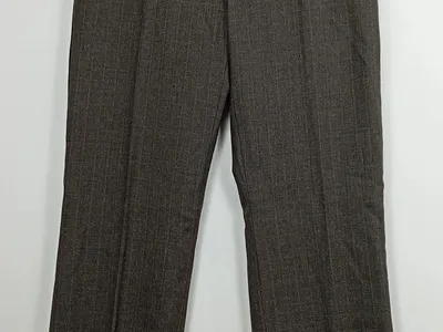 ARMANI EXCHANGE Damen Anzughose Gr. 36 Braun Nadelstreifen Wolle Business