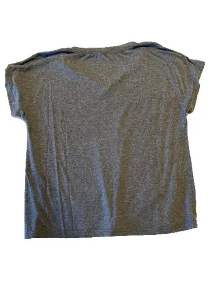 EMERY ROSE Damen T-Shirt V-Ausschnitt Grau Meliert Gr. L Basic 3
