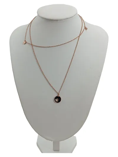 OXZEN JEWELS Damen Halskette mit Anhänger Gold Elegant Herz 45cm