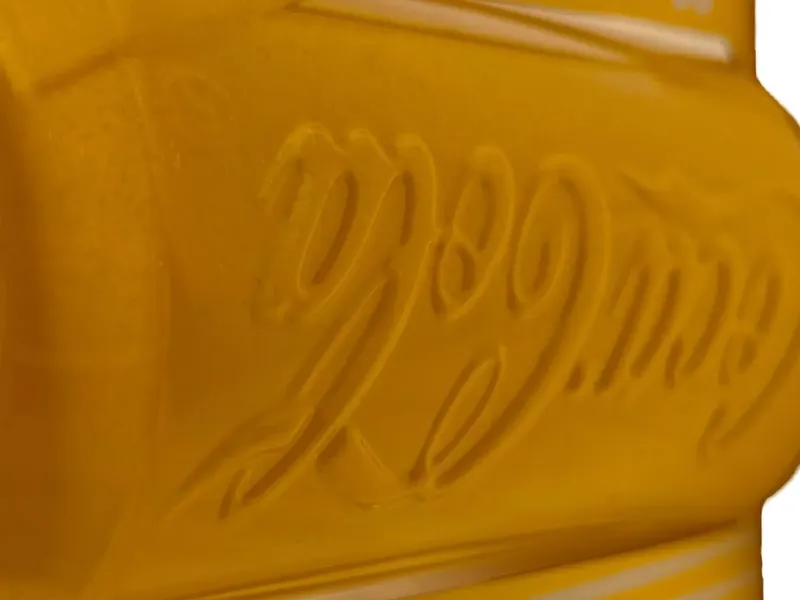 Coca-Cola Glas Dosenform Trinkglas Retro Logo 20 Jahre Gelb 12cm 7
