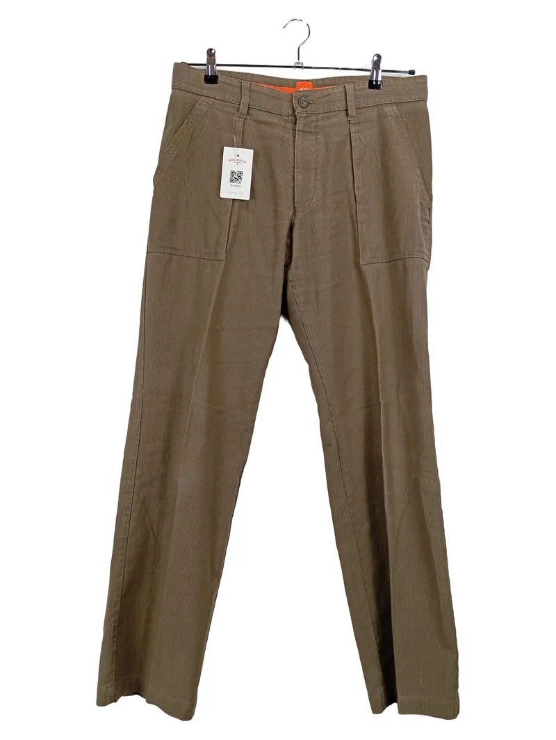 HUGO BOSS Orange Herren Cordhose Braun Gr. 50 W33 Casual Baumwolle 1