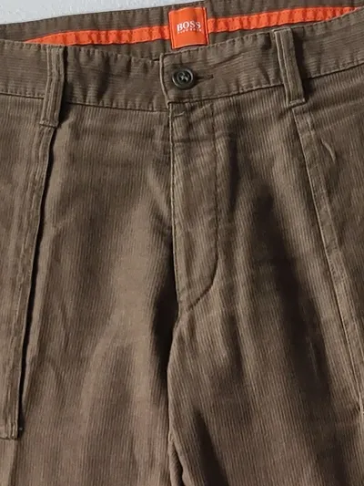 HUGO BOSS Orange Herren Cordhose Braun Gr. 50 W33 Casual Baumwolle