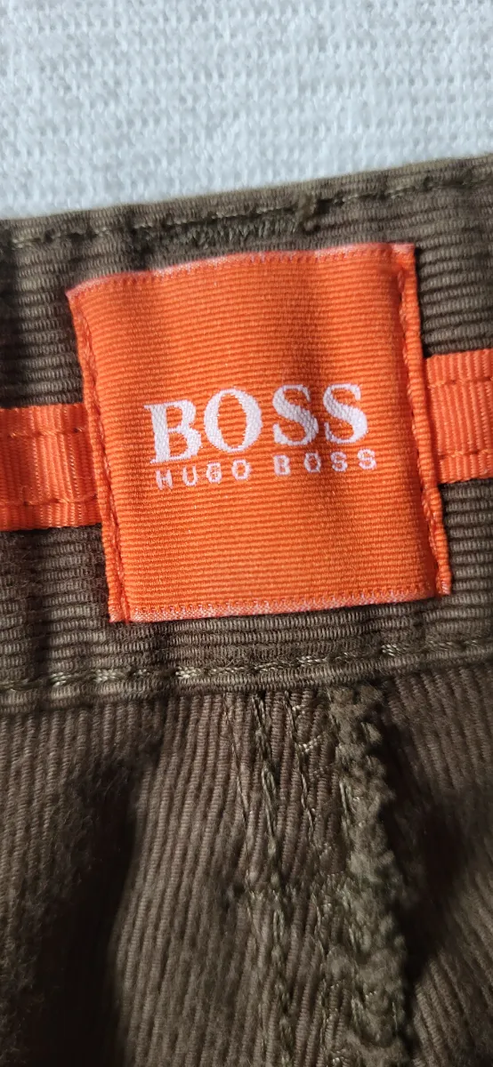 HUGO BOSS Orange Herren Cordhose Braun Gr. 50 W33 Casual Baumwolle 4