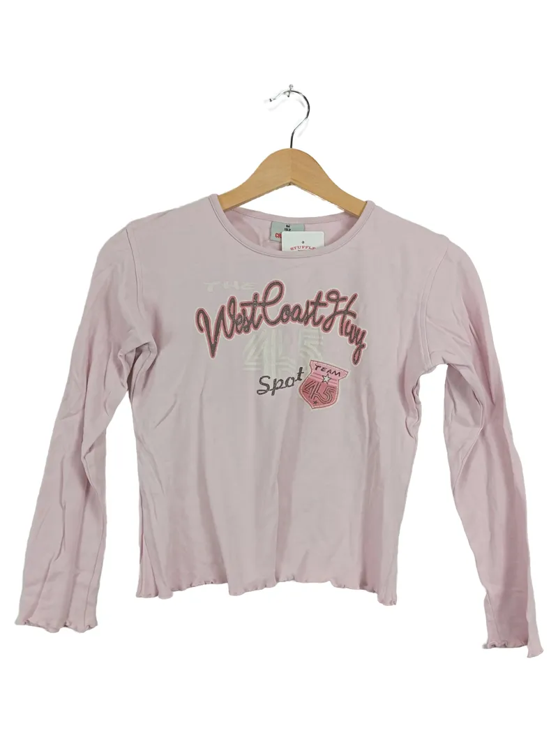 CRASH ONE Langarmshirt Gr. 152 Rosa West Coast Print Mädchen Shirt Baumwolle 1