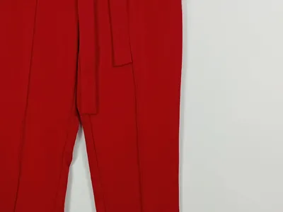 Cream Damen Jogginghose Rot Gr. XS/34 Stoffhose Bindegürtel Elegant