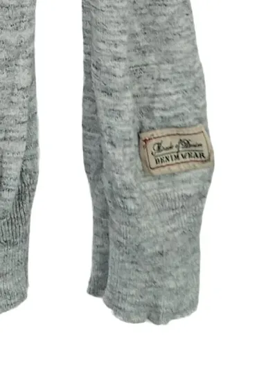 M.O.D Miracle of Denim Herren Pullover Grau Meliert Logo-Print Gr. 54/XXL