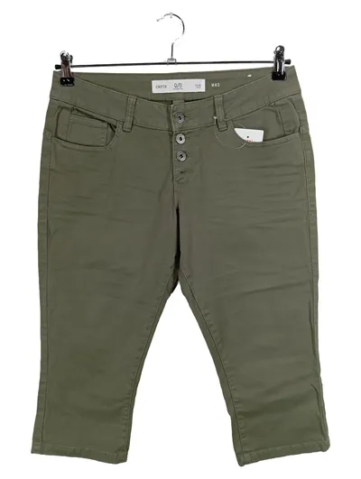 Q/S designed by Damen Capri Stoffhose Catie Slim Fit Oliv Gr. 40