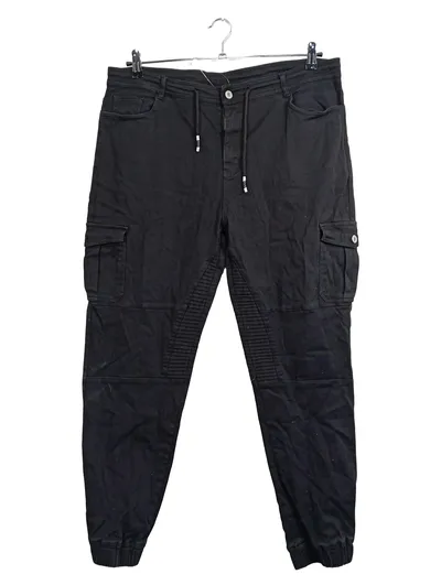 Tazzio Herren Cargo Jogginghose 2XL Schwarz Streetwear
