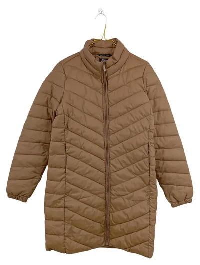 ONLY Steppmantel Damen Braun Gr. 36 Casual Mantel Langarm