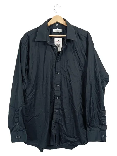 CANDA Herren Business Hemd Langarm Gr. 44 Schwarz Baumwolle