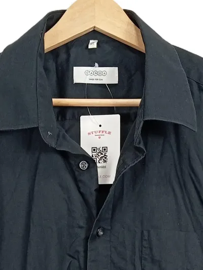 CANDA Herren Business Hemd Langarm Gr. 44 Schwarz Baumwolle