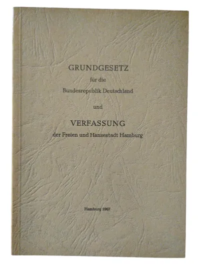 Grundgesetz & Hamburg Verfassung 1967 Taschenbuch Gesetzbuch Verfassungsrecht
