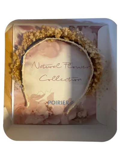 Poirier Blumenkranz Haarschmuck Hochzeit Braut Romantisch Beige Applikation