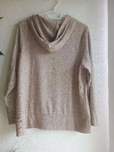My Own Damen Kapuzenpullover Be Great Beige Gr. L Strass Hoodie