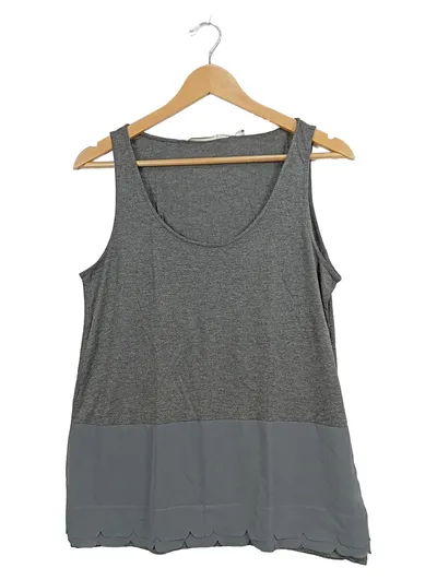 Dorothee Schumacher Damen Top Gr. 40/L Grau Tanktop Shirt