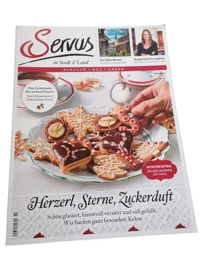 Servus Magazin November 2021 Herzerl Sterne Zuckerduft Weihnachtsbäckerei