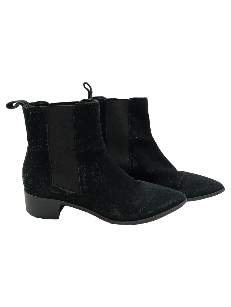Aeyde Damen Chelsea Boots Stiefelette Schwarz Wildleder Gr. 39 1