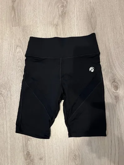Oceans Apart Damen Radlerhose Gr. 36 S Schwarz High Waist Sport Shorts Mesh