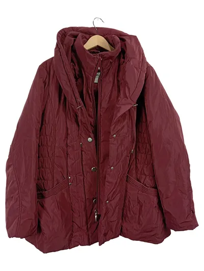 Bexleys Woman Steppjacke Damen Gr. 44 Bordeaux Rot Kapuze Winterjacke