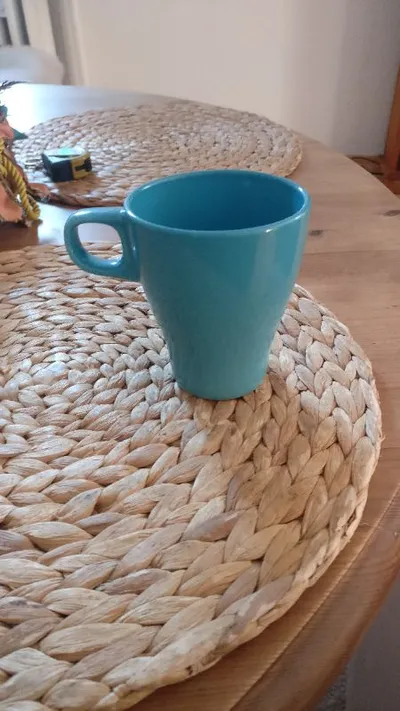 IKEA Tasse Unterteller Porzellan Türkis Modern 10cm Kaffeetasse Becher