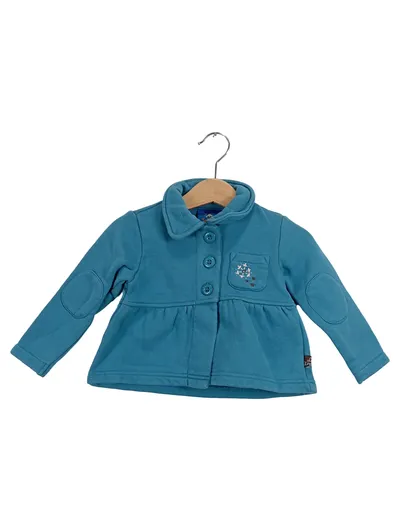 Topolino Mädchen Jacke Gr. 80 Petrol Baumwolle Stickerei