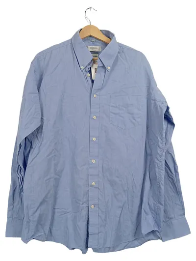 Canda Herren Business Hemd Langarm Blau Gr. 43 Button-Down C&A