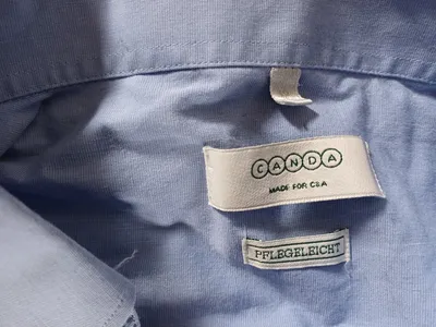 Canda Herren Business Hemd Langarm Blau Gr. 43 Button-Down C&A