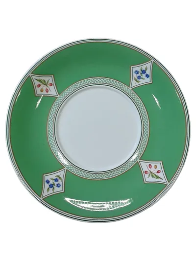 Villeroy & Boch EDEN Tasse Unterteller 2tlg Porzellan Grün Blumen Klassisch