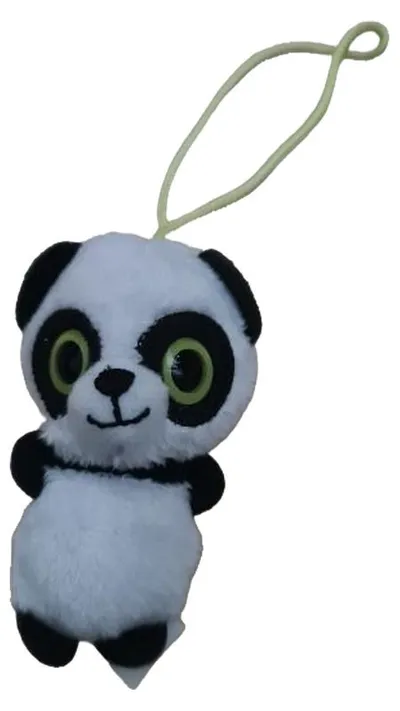 McDonald's Plüsch Schlüsselanhänger Panda Schwarz Weiß Grüne Augen
