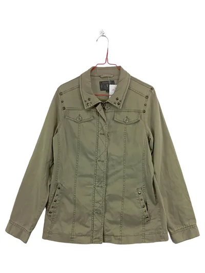 Zabaione Steppjacke Damen Oliv Gr. 36/S Baumwolle Nieten Schriftzug Casual