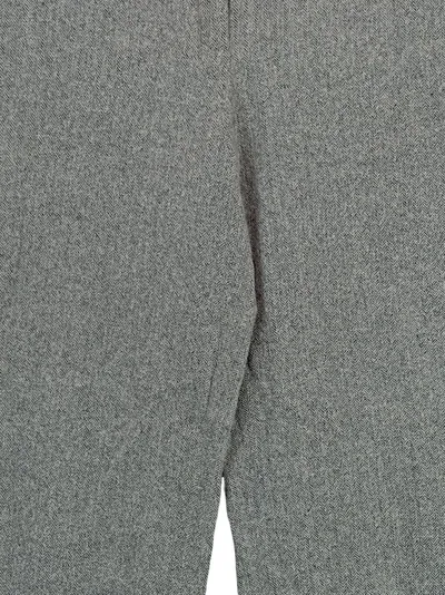 Massimo Dutti Stoffhose Damen Gr. 36 Grau Fischgrät Wolle Business