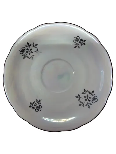 Kahla Porzellan Unterteller Klassisch Weiß Blumenmuster 14.5 cm