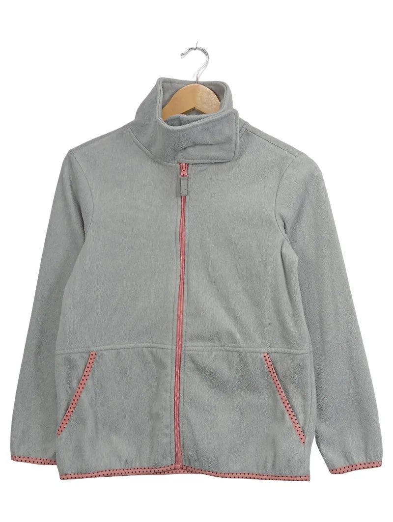Alive Kinder Fleecejacke Gr. 146/152 Grau Rosa Reißverschluss 1
